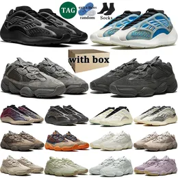 with box 500 designer Running shoes men women Alvah Azael Clay Brown Utility Black Bone White Ash Grey blush mens sport trainer Outdoor Sneakers