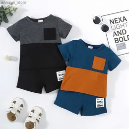T-Shirts 1-4 Jahre Kleinkindkleidung Baby Boy Casual Clothes Set Short Sleeve Top + Shorts 2pcs Sommer Sport 2PCS Outfitl2404