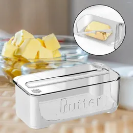 Pratos prato de manteiga com faca e tampa conveniente caixa de queijo de queijo de queijo suporte de plástico para geladeira