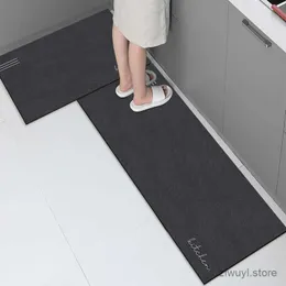 Teppiche PVC Küchenbodenmatte Nicht rutschfeindes Badezimmer Teppich Küche Teppiche Komfort Eingangs Fußmatte Dekor Wohnzimmer Alfombra Cocina