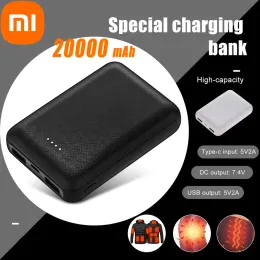 Bank Xiaomi 20000mah Mini Portable Power Bank Fast Charging Winter Hand varmare Självvärkande Power Bank Thandduk Handskor