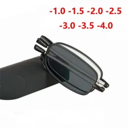 Lentes mini dobramento myopia fotochromic yeglasses masculino mulheres metak square míope Óculos Oculos de Grau 0 50 75 100 a 4.0