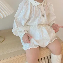 의류 세트 봄 아기 여자 옷 가을 요정 스타일 소녀 패션 의상 의류 세트 H240425
