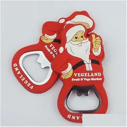 Merry Bottle Beer Cartoon Opener de Natal PVC Papai Noel Os abridores em forma de FIT Party Favor Red Color 0 8HT E1 Drop Delivery H DH4Z0 S DH4Z