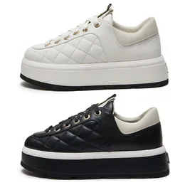 Plattform kvinnor designer skor vit chaussure luxe kvinnor sneakers läder klasser plattform med låda vatten motstånd lättvikt