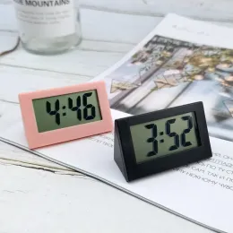 Clocks Mini Triangle Digital Lcd Tabletop Clock Car Vehicle Dashboard Clock Desk Time Small Clock Home Office Desktop Table Clock