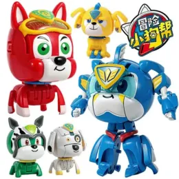 Toys Adventure Cuppy Gang Gang Anime Dog Deformation Action Action Action Figure Animal Deform Transformation Toys Boys Boys Girl Giule