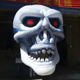 5MH (16.5 قدمًا) Crazy Halloween Decoration Giant Giant Deflatable Head Heading Headon Headon Model مع منفاخ داخلي للإعلان عن مرحلة الحدث