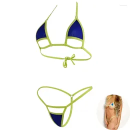 Costumi da bagno femminile mini micro micro bikini set da donna costume da bagno a due pezzi bagnati a bassa vita a bassi