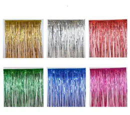 الحفلة الديكور المعادن بهرج الستائر FOIL FOIL للحفلة PO BACKDROP حفل زفاف عيد ميلاد ديكور عيد الميلاد 8926276