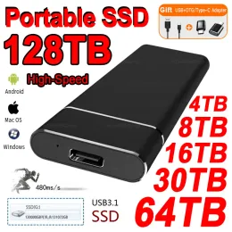 Boxs Portable HighSpeed External 128TB Solid State Drive 2TB SSD Mobile Storage Device USB3.1 Hard Drive For Laptop/Computer/MAC