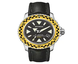 ساعات المعصم Merkur Mens Diver الساعات العسكرية أوتوماتيكية ساعة الرياضة Wristwatch C3 Luminous 20bar مقاوم للماء 5119310