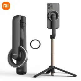 Sticks Xiaomi 69CM Mobile Phone Selfie Stick Magnetic Suction Live Broadcast Bracket Bluetooth Camera Tripod Mini Camera Telescopic Rod