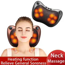 Massager Shiatsu Massageador de costas e pescoço 3D Deep Tissue Adastando travesseiro de massagem com calor para dores nas costas, dores musculares, cadeiras e carros