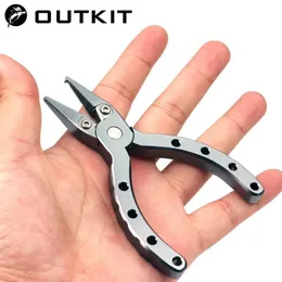 OUTKIT Mini Portable Aluminum Alloy Lure Fishing Pliers Braid Cutter Split Ring Pliers Hook Remover Outdoor Fishing Tackle Tool 240415