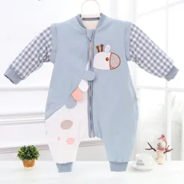 Bags Cute Cartoon Giraffe Cotton Baby Sleeping Bag Autumn Winter Thickening Warm Children's Romper Split Leg Baby Sleeping Bag