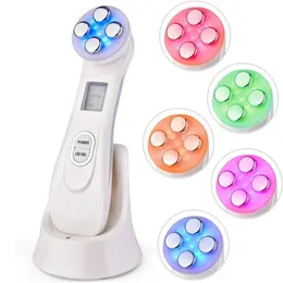 USB 5 in1 RF EMS Radio Electroporation Face LED Pon Skin Rejuvenation Wrinkle Removal Drop 20#513 240425