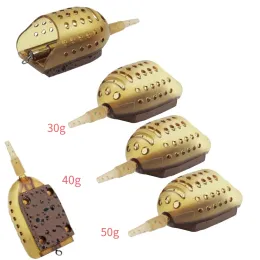 Aksesuarlar 30g/40g/50g sazan balıkçılık yem yem besleyici kafes kabı besleyici yem sepet besleyici Lider ağırlık balık tutma takımı aksesuarı