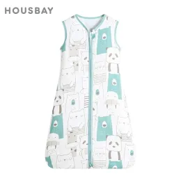 Bags Baby Sleeping Bag for Newborn Baby Wearable Blanket 0.5 Tog Summer 100% Cotton Print Vest Sleep Sack Baby Boys Girls 03 Years