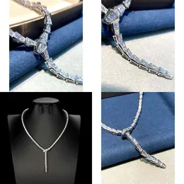 Women for Top Designer Diamond Necklace Chain Snake Shaped Full High-end Dance Party Jewelry Accessories Festival Gift Original Quality