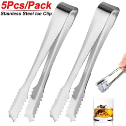 Utensílios 5/1pcs aço inoxidável mini pinças de gelo clipe de açúcar com dentes de pão de pão de pão de dentes Gadgets de cozinha de cozinha