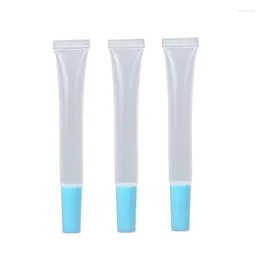 Storage Bottles 15ml Empty Squeeze Lip Gloss Long Plastic Clear Cosmetic Refillable Packaging Bottle Lipgloss Container Tubes 50Pieces