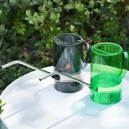 Plastikwässerung kann Edelstahl langer Spout -Topf zerschmettert, um im Freien und im Innenhaus zu Hauspflanzen Blumen 240425