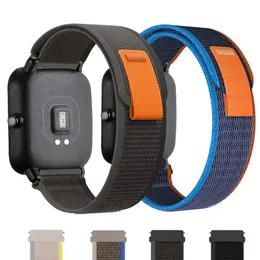 시계 밴드 20mm 22mm 스트랩 Amazfit Watch GTS 2/3/Mini Corea GTR 4/2/3/Pro/Statos 2/47mm 트레일 루프 팔찌 Amazfit Big Strap 240424