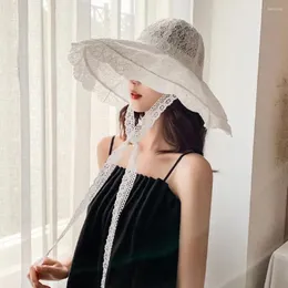 Beretti Cappello da secchio in pizzo Summer Wide BRIM UV BAP BASSO SULLA SULLO SOLA PER DONNE