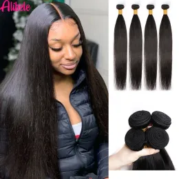 Weaves Weaves Alibele Straight Bundles Human Hair Malaysia Hair Weave Bundles Straight Human Hair Bundles 28 30 Inches Bundles Hair