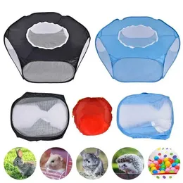 Cat Carriers Crates Houses Portable small pet cage transparent hedgehog cage tent pet fence open folding courtyard fence dog hamster rabbit guinea pig 240426