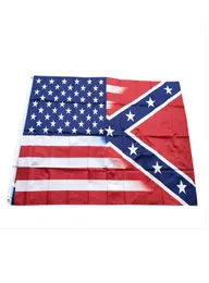 90*150 cm 3x5ft bandiera americana con bandiera della guerra civile confederata Nuovo Flag2282404