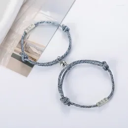 Braccialetti Charm Voti di amanti eterni magneti braccialetti e ragazze di San Valentino regalo di moda corda intrecciata