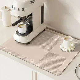 Teppiche Polyester Abflusskissen Küchenmatten absorbierende Kaffeematte Schale Abflussleiter gedrucktem Waschbecken Teppich Arbeitsplatte Beschützer Dekor Dekor