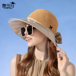 8216 Summer Sunshade Hat Children's Colorful Glue Big Eaves Cover Face Sun Sun Hat Corean Version Fashion Proposatile Fisherman Hat