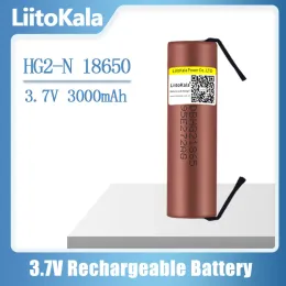 LIITOKALA HG2 18650 3000mAh Bateria de 3,6V 20a Declaração de alta potência dedicada +DIY nicke