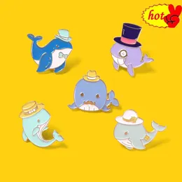 Pendants Ocean Whale Enamel Pins Custom Brooches Bag Clothes Lapel Pin Badge Animal Jewelry Gift For Kids Friends Drop Delivery Home Dhnow