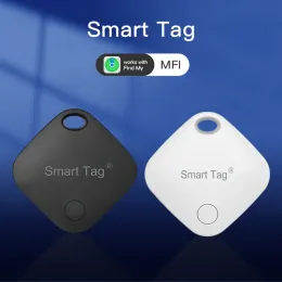 Set MFI Smart Tag GPS Bluetooth Alarm Tracker funktioniert mit Find My App Bag Locator Antiloss -Gerät für iPhone -Tag -Ersatzfall