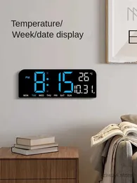Skrivbordsklockor stor digital väggklocka temperatur och datum vecka visning nattläge bord väckarklocka 12/24 timmar elektronisk led klocka timing funcy