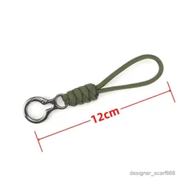 Keychains Lanyards Creative Braided Woven Paracord Keychain for Men Women Unisex Car Key Holder Backpack Anti-lost Chain Strap Keyring Accessories