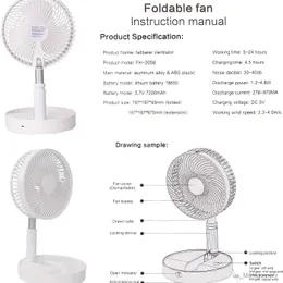 Electric Fans Retractable Fan USB Charging Folding Portable Mini Electric Fan Dormitory Office Living Room Folding Electric Fan