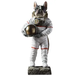 Buf nordisk stor storlek heminredning astronaut hundstaty harts hantverk dekorativa ornament söta djurskulpturdekoration figurer4111762