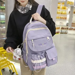 حقيبة الظهر Kawaii Women Mochila تساقط ماء للفتيات الأزياء المدارس