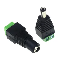 5 par DC12V Power Plug Jack Adapter 5st Male + 5st Female 2,1 x 5,5 mm kontakt för CCTV enstaka färg LED -lampan Anpwo