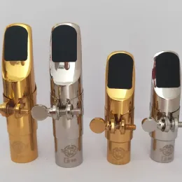 Sassofono Soprano di tenore professionale di alta qualità Soprano contralto sassofono bocchino in metallo oro bombardamento sax bomboniere Accessori dimensioni 5678