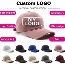 Ball Caps SLECKTON Custom Baseball Cap for Men and Women DIY Print Letter Embroidery Summer Sun Hat Brand Design Wholesale Unisex J240425