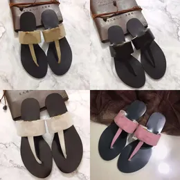 Kvinnors brev tofflor haruku stil broderade sandaler hem damer flip flop mode bekväm designer glider original kvalitet
