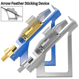 Ok okları kuyruk tüyü yapıştırma cihazı paslanmaz çelik ayarlanabilir açık okçuluk tüyü fletching jig çubuk av aksesuarları