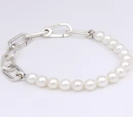 ME FRESCWATHWATH CURLUTED PARL BRACELET JOENS 925 STERLING SLATER BRACELETS MULHERES CONJUNTOS DE CHARM DE CHARM DE PAR