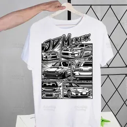 Мужские футболки AE86 Япония аниме JDM футболка мужская ретро-вершины TS Harajuku Начальный D Racing Drift Car Thirt Frtwear Hip Hop мужские футболки T240425